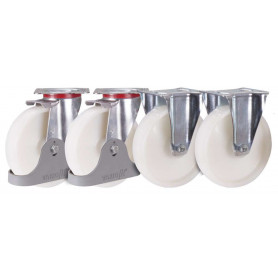 2~Roues en polyamide (75° Shore A)