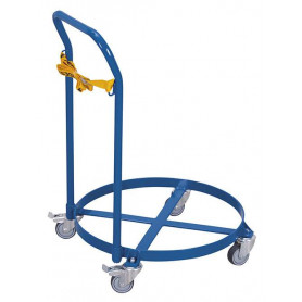 351~Chariot porte-fûts avec barre de poussée