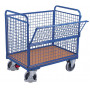 82~Chariot caisse avec parois grillagées