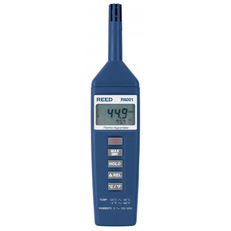 REED R6001 Thermo-hygromètre, -20 à 60C (-4 à 140F), HR de 10 à 100%