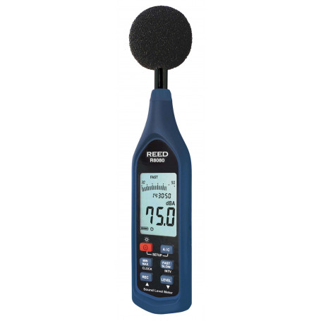 REED R8080 Sonomètre, enregistreur de données et diagramme à barres, 30 à 130 dB