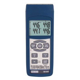 REED SD-947 Thermomètre thermocouple à 4 canaux/enregistreur de données