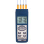 REED SD-947 Thermomètre thermocouple à 4 canaux/enregistreur de données