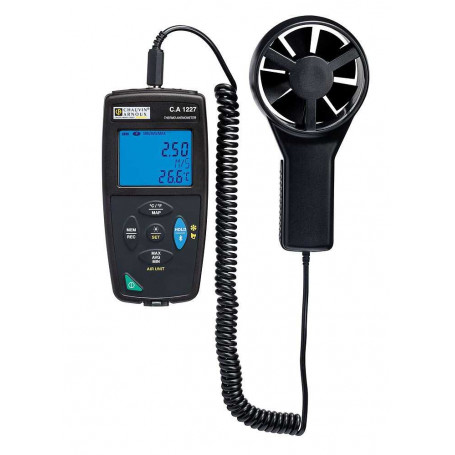 Thermo-anémomètre compact, mesure de 0.50 m/s à 27.0 m/s