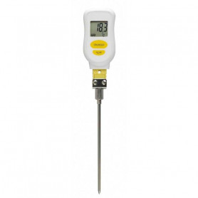 Thermomètre type K avec sonde droite étanche IP65