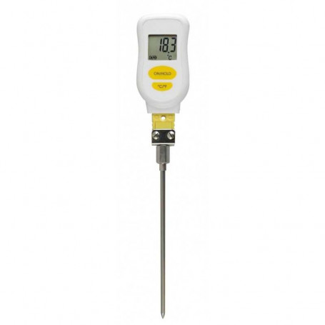 Thermomètre type K avec sonde droite étanche IP65