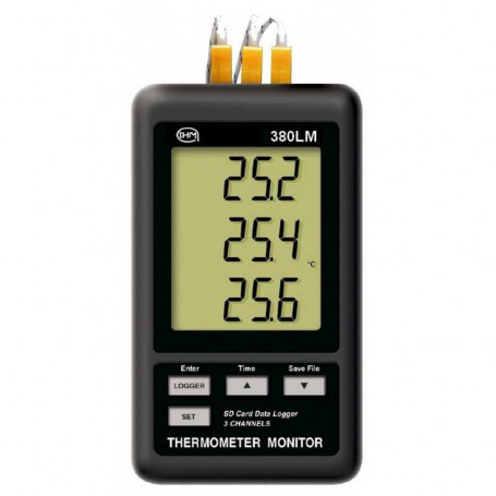 Enregistreur thermomètre 3 canaux type K avec 1 sonde filaire type K