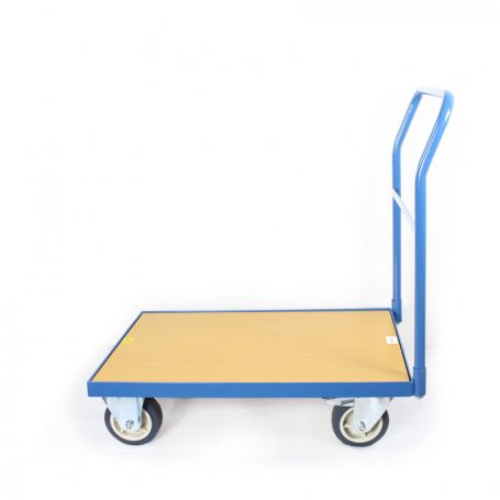 Chariot à 1 dossier, charge 300 kg, plateau 800x500 mm