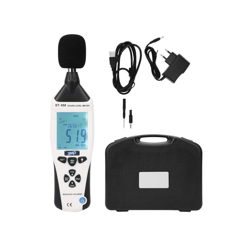 Sonomètre Enregistreur SMART SENSOR, écran 4 Chiffres, Mesure Du Bruit