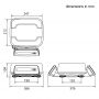 Balance inox homologuée IP69K, 3/6 kg, 1/2g, plateau 247x212 mm